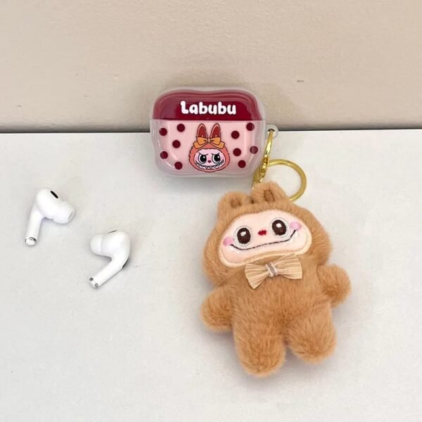 Labubu earphones light brown